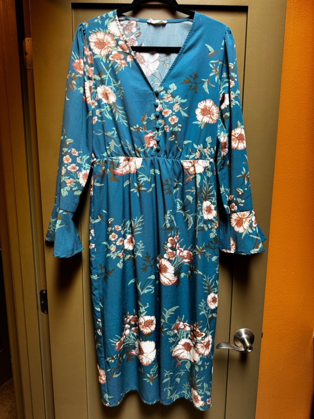 Promesa Floral Long Sleeve Dress Large